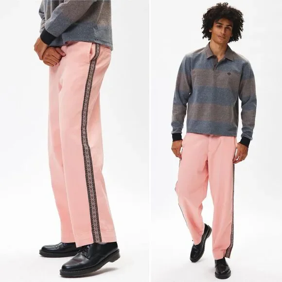 UO baggy skate chino pantsStriped turbo Size 32x30 NWT Urban Outfitters - Picture 1 of 16